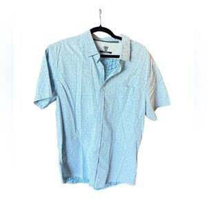 VISSLA Light Blue Patterned Casual Shirt